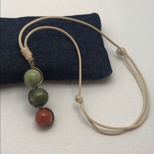Wrapped Glass bead necklace